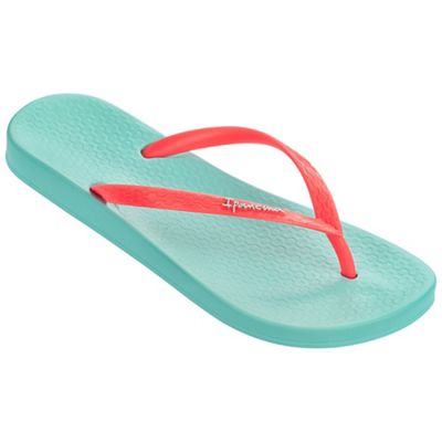 Tropical mint flip flops